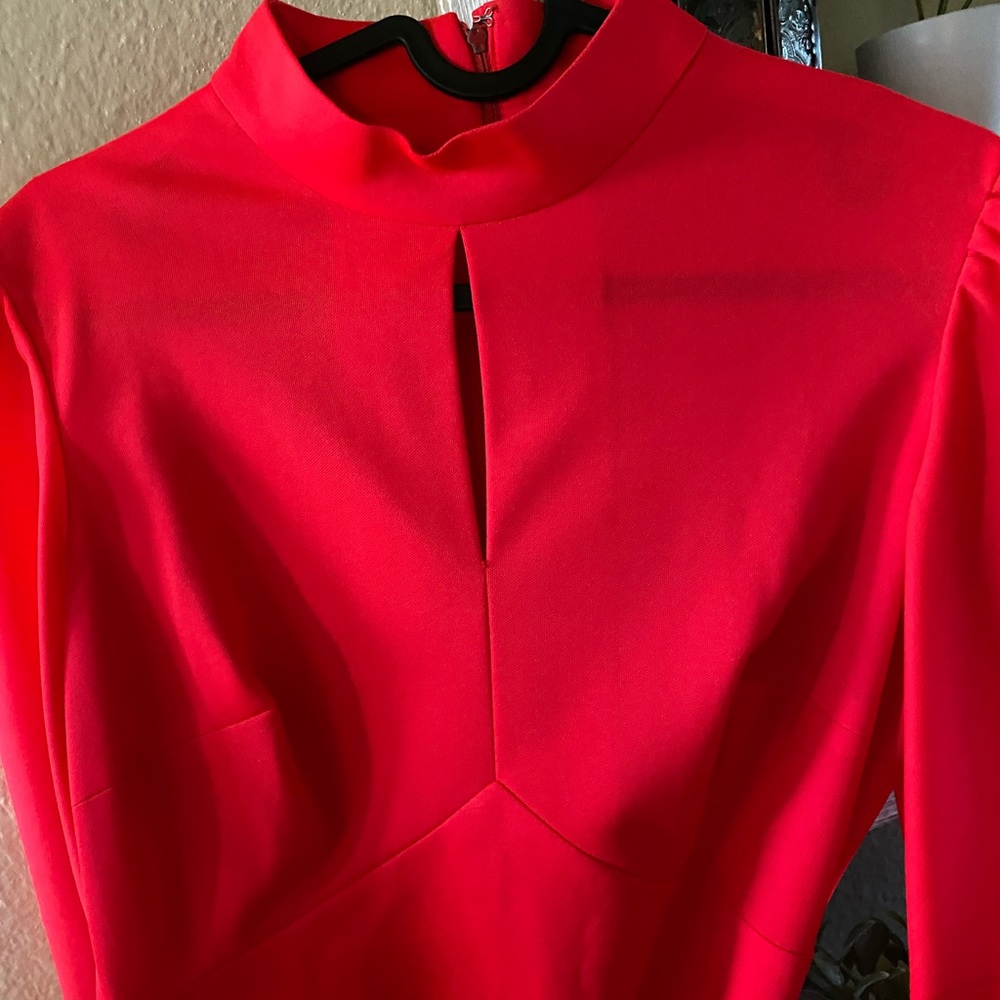 VINTAGE BLEEKER STREET 70s keyhole red dress - Picture 7 of 7